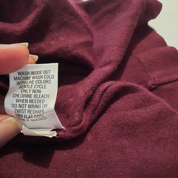 Apt 9 Women's Bodycon Sweater Dress Large Burgundy Short Sleeve Pullover… - Picture 6 of 8